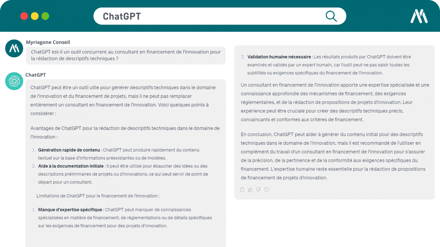 Conversation ChatGPT - concurrent du consultant ?